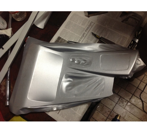 Шлифованный алюминий серебро 1 п.м. (152 см х 100 см)