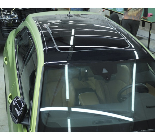 Черная глянцевая гибридная пленка для крыш и кузова авто