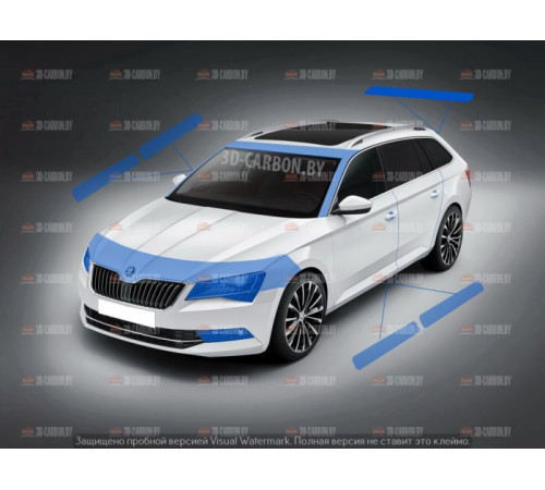 Резка лекал стандартных зон риска авто