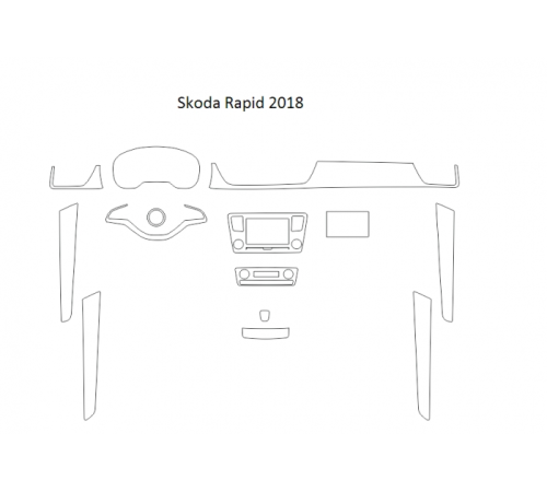 Лекала салона (Full) Skoda Rapid 2018
