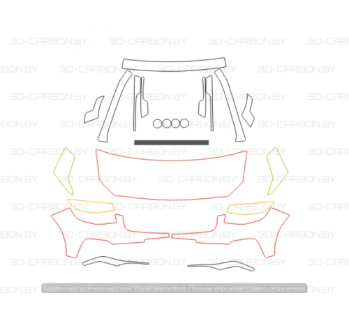 Комплект лекал базовый + из антигравийной пленки для Geely Atlas PRO