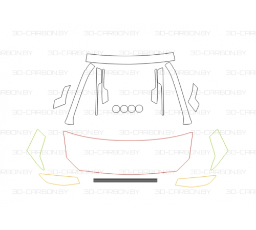 Комплект лекал базовый из антигравийной пленки для Geely Atlas PRO