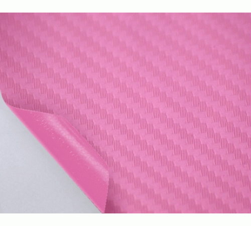 пленка под карбон 3D - Розовый