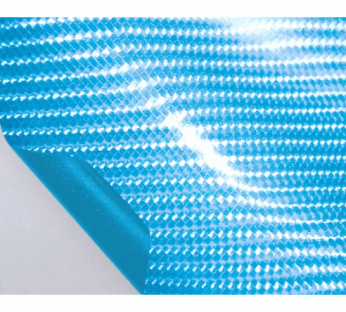 пленка под карбон 4D - Голубой глянец