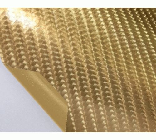 пленка под карбон 4D - золотой хром