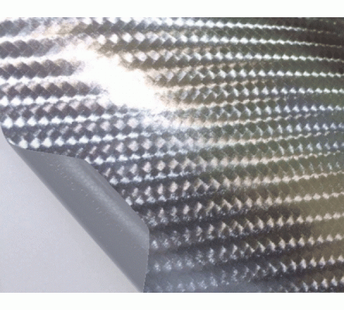 пленка под карбон 4D - Серебряный хром