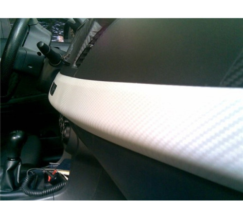 Пленка под карбон 3d Белая 1п.м. (100см х 152 см)