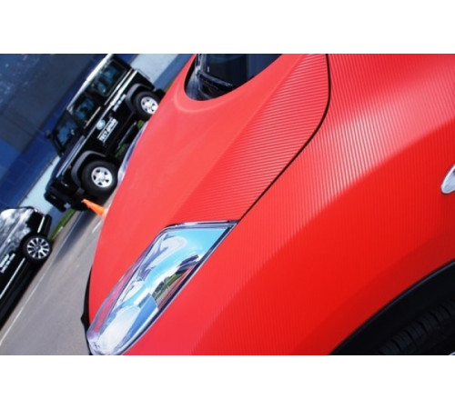 Пленка под карбон 3d Красная 1п.м. (100см х 152 см)