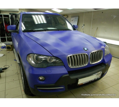 Пленка под карбон 3d Темно-синяя 1п.м. (100см х 152 см)