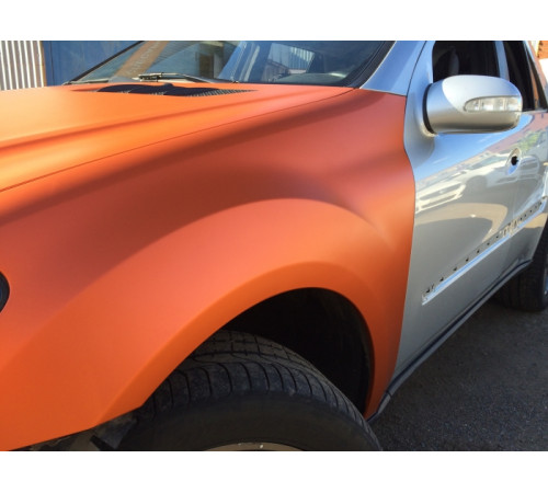 Пленка матовый хром Оранжевый 1.52м х 1м