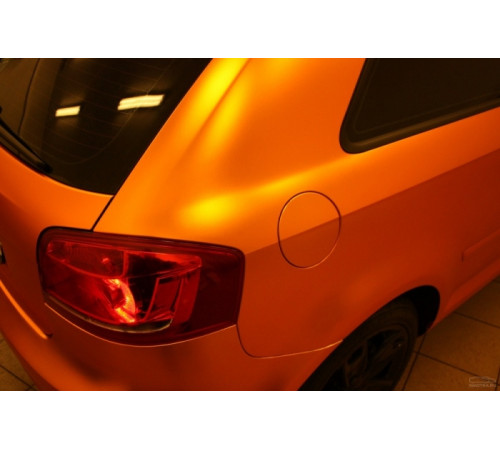 Пленка матовый хром Оранжевый 1.52м х 1м