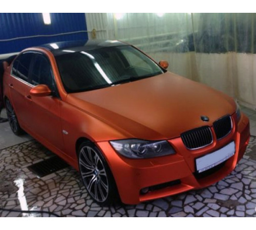 Пленка матовый хром Оранжевый 1.52м х 1м