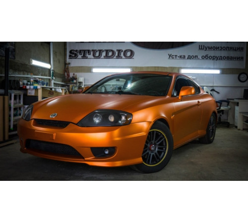 Пленка матовый хром Оранжевый 1.52м х 1м